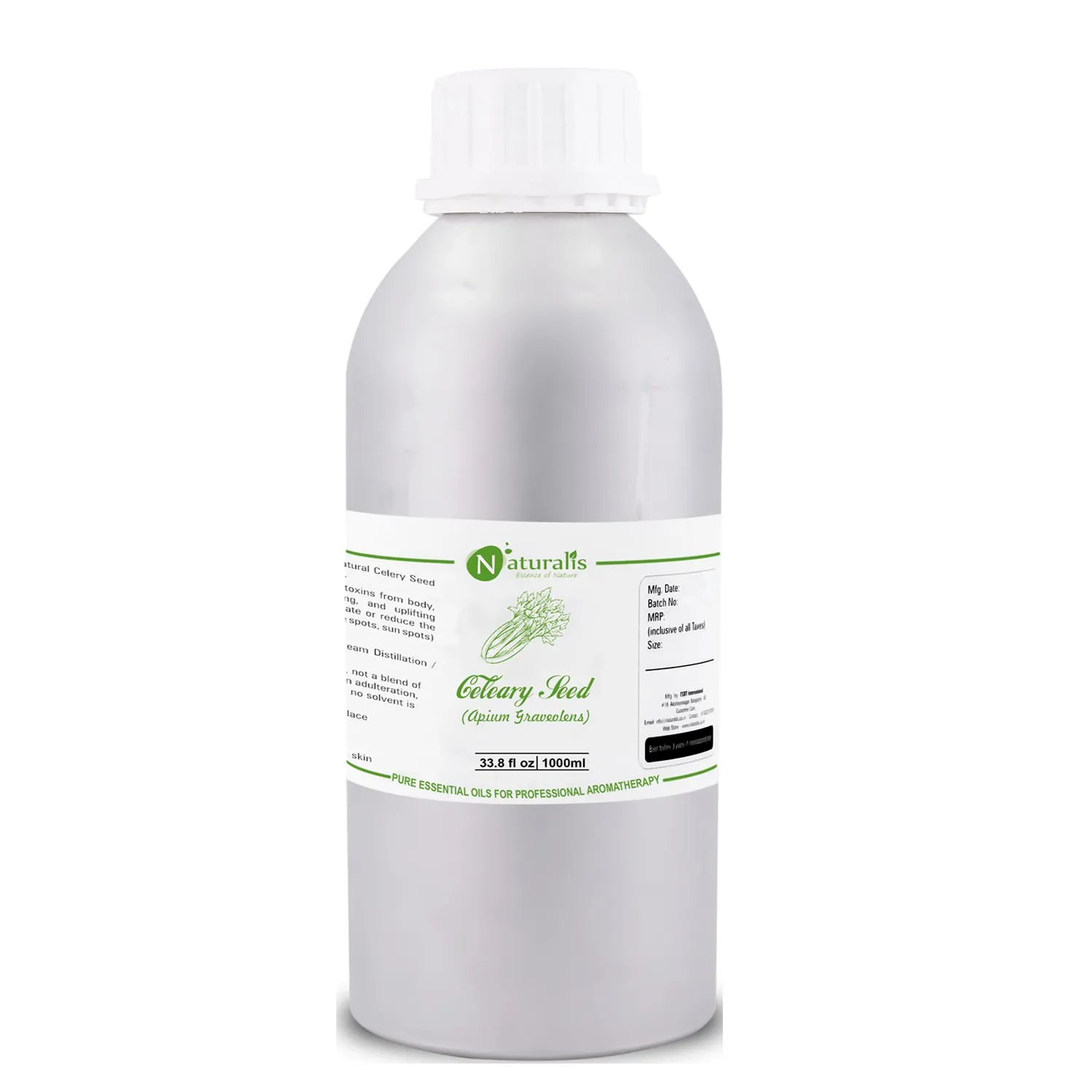 Pure Celery Seed Essential Oil by Naturalis 100ml
