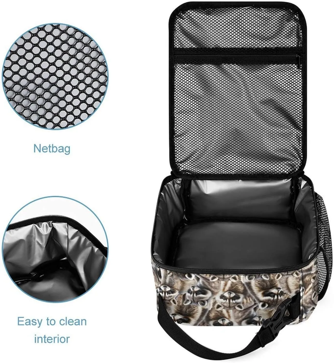Raccoon School Backpack for Kids Girls Boys, 16 Inch Raccoons Bookbag, School Backpack for Students Children
