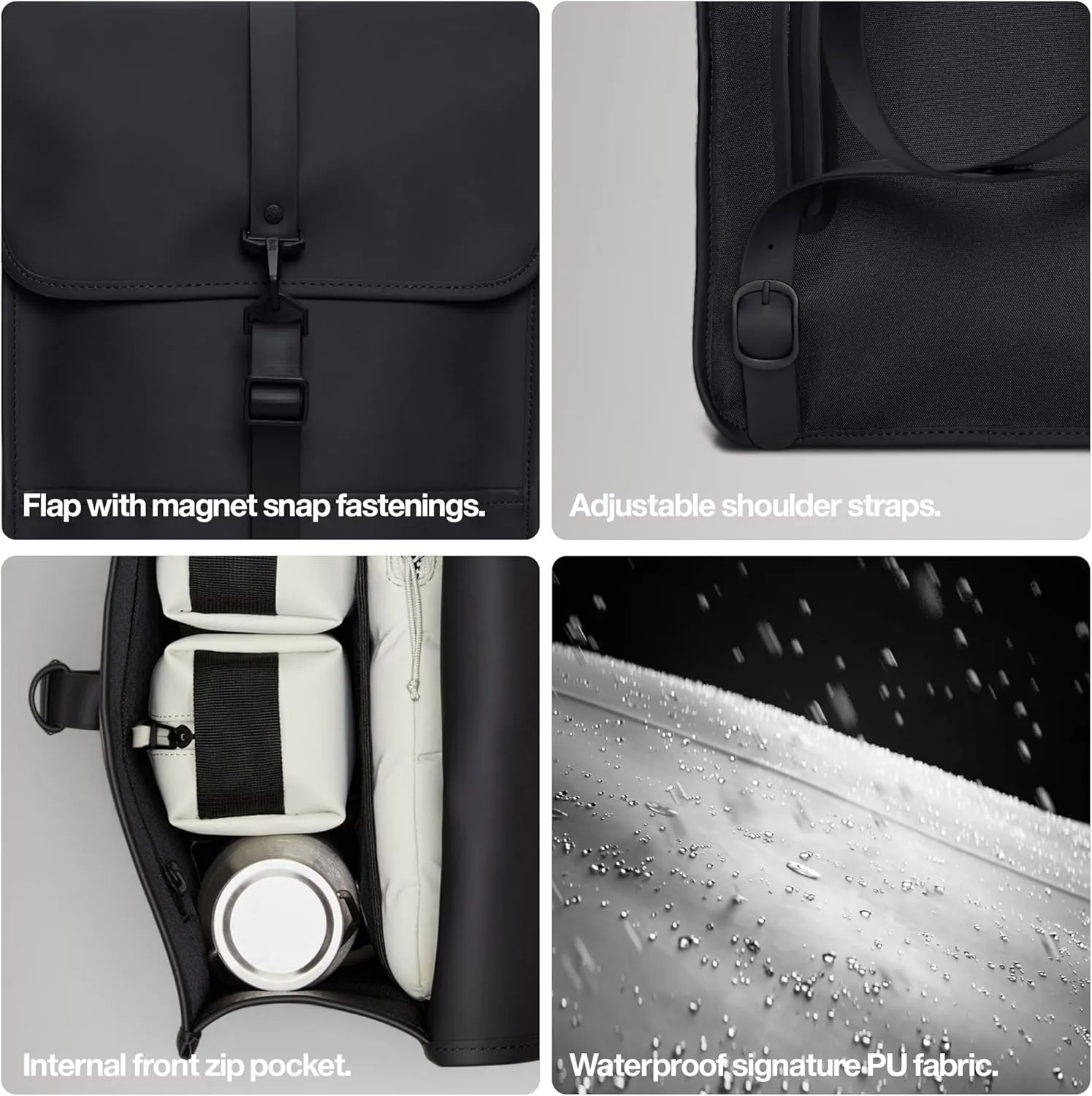RAINS Backpack Regular - Waterproof Backpack for Men and Women - Laptop Bag for Work or Travel Green