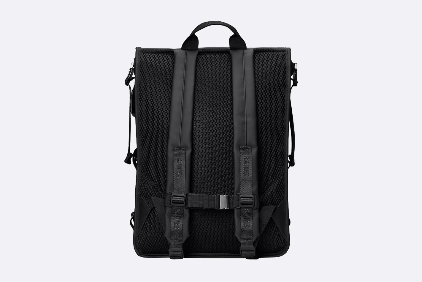 Rains Trail Cord Rolltop Backpack Black