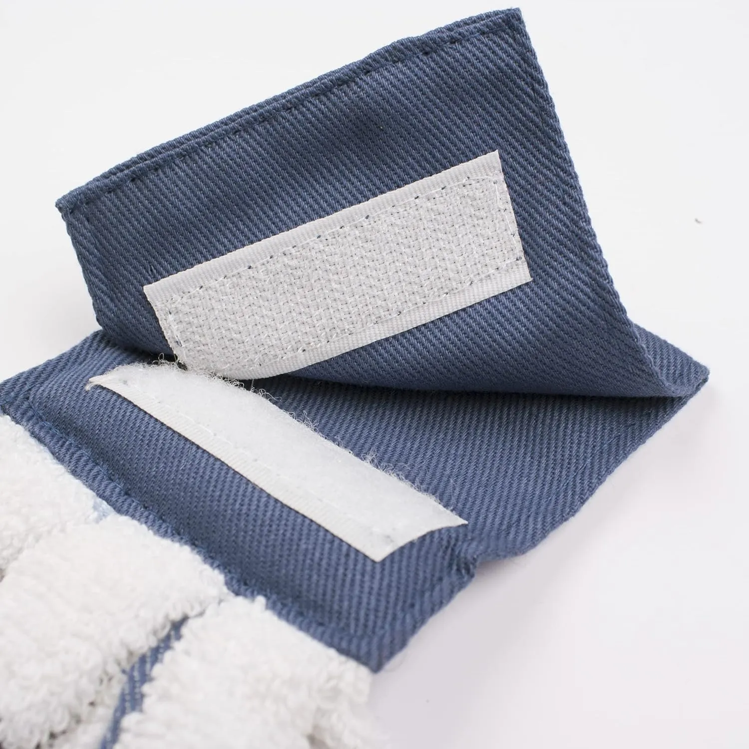 Ritz Premium 100% Cotton Solid and Multi Check Kitchen Tie Towel Absorbent, Super Soft, and Fast Drying Hang Towel, Set of Three, Federal Blue