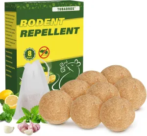 Rodent Repellent, Peppermint Oil to Repel Mice and Rats, Mouse Repellent for Indoor Use (1 Count (Pack of 8))