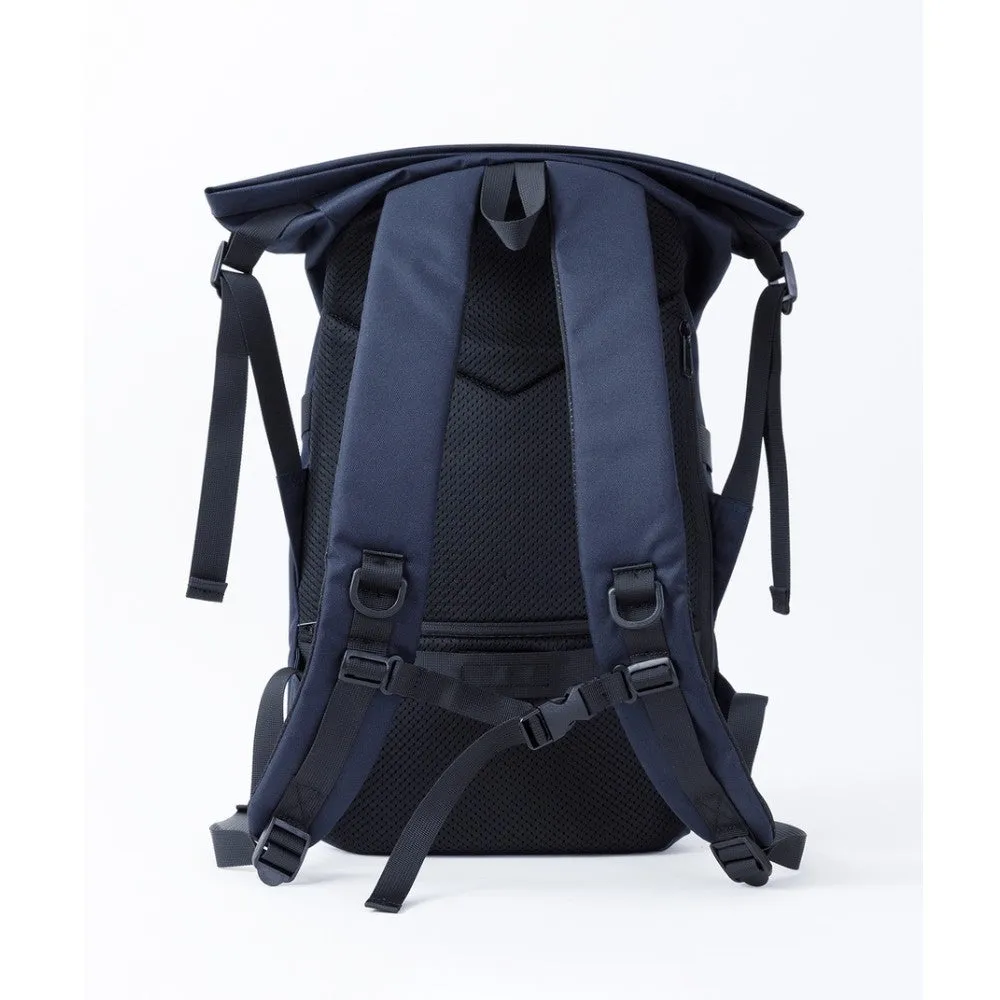 Roll Top Backpack Solid Navy 4482