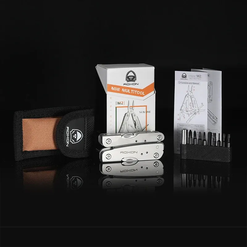 ROXON M2 14-in-1 Mini Multitool – Compact and Lightweight with Folding Scissors