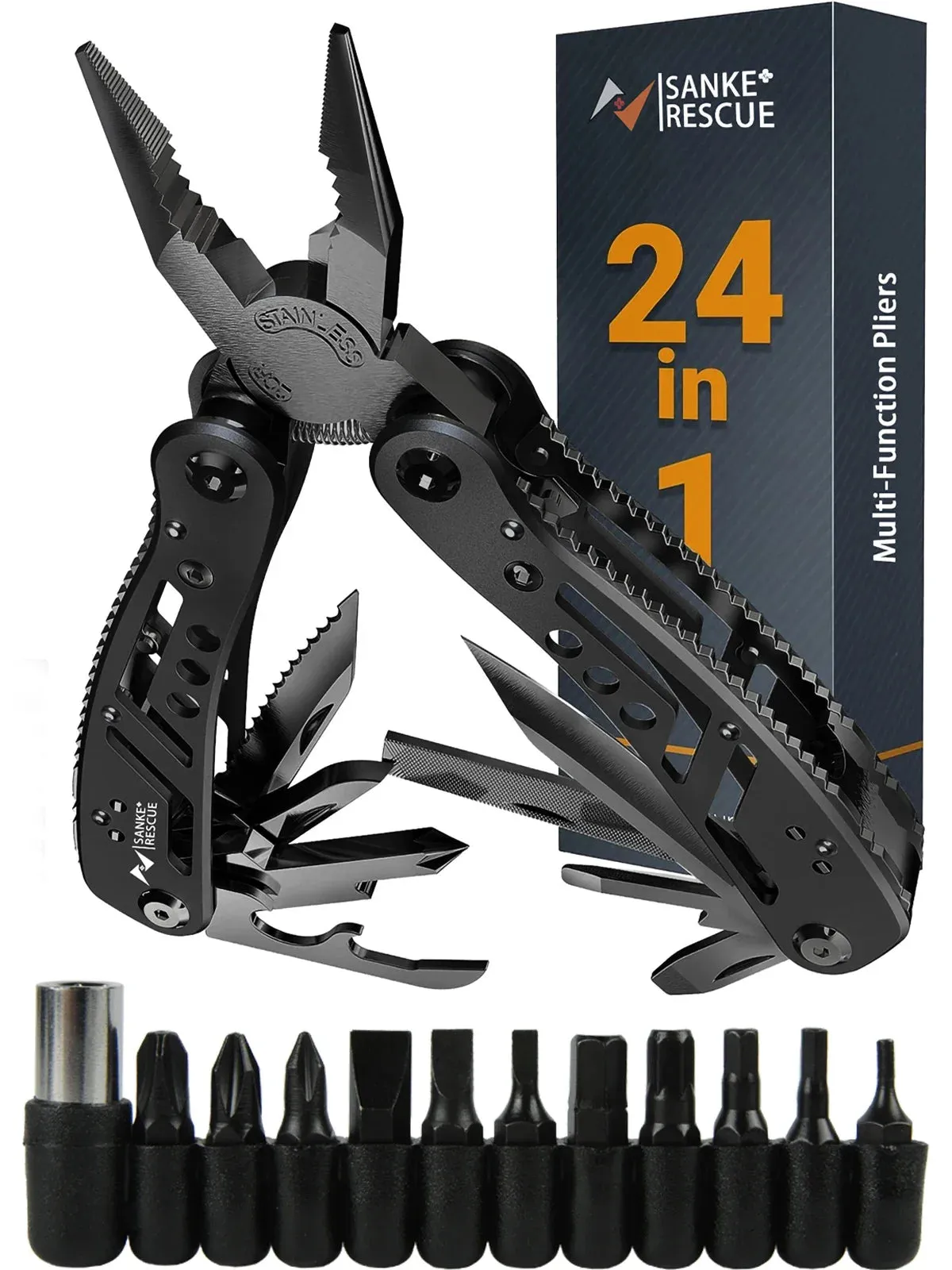 SANKE RESCUE 24-in-1 Multitool Pliers for Survival, Camping, and Hunting