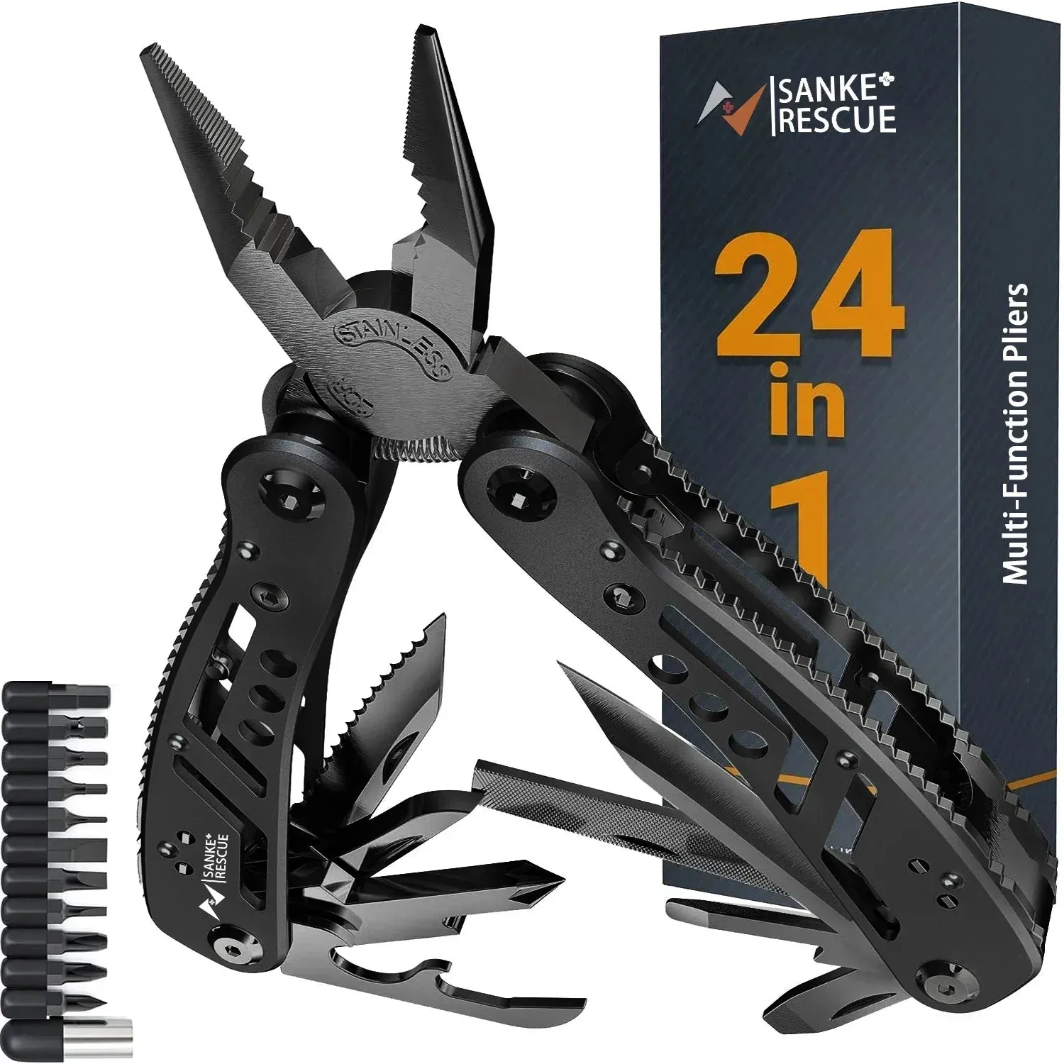 SANKE RESCUE 24-in-1 Multitool Pliers for Survival, Camping, and Hunting