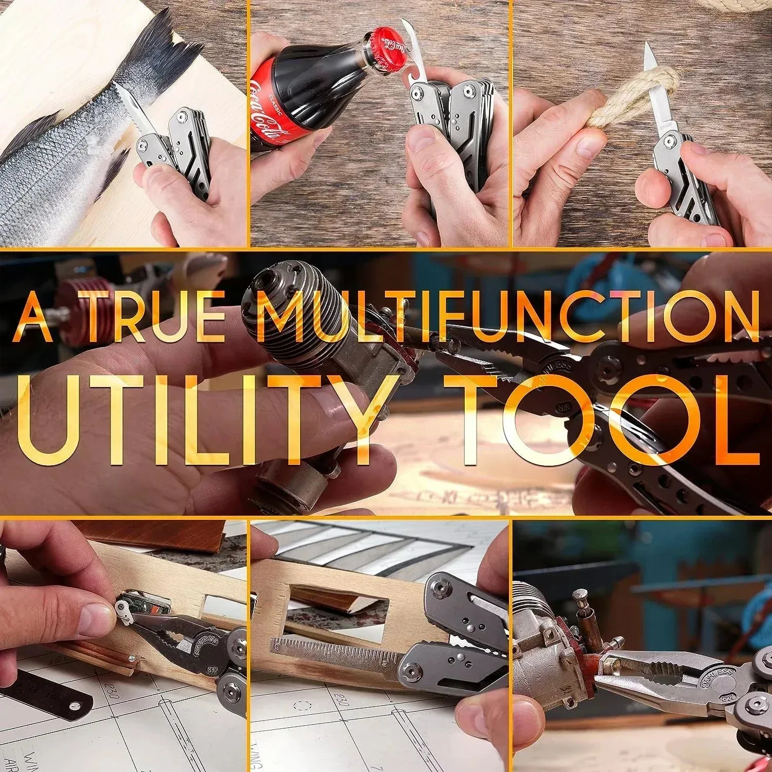SANKE RESCUE 24-in-1 Multitool Pliers for Survival, Camping, and Hunting