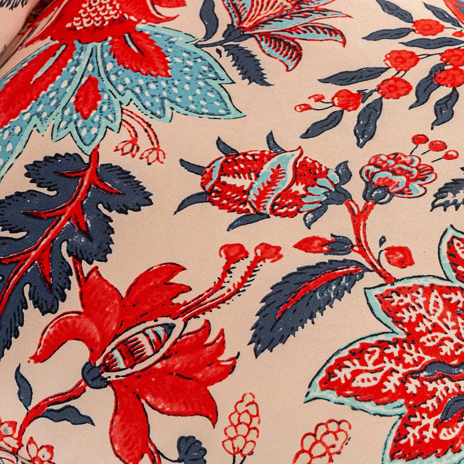 Set of 4 Outdoor Dining Chair Cushions, Comfort Patio Seating Cushions, 44 x21x4.5 inch, Single Welt and Zipper, (4, Blue and Red Leaves)