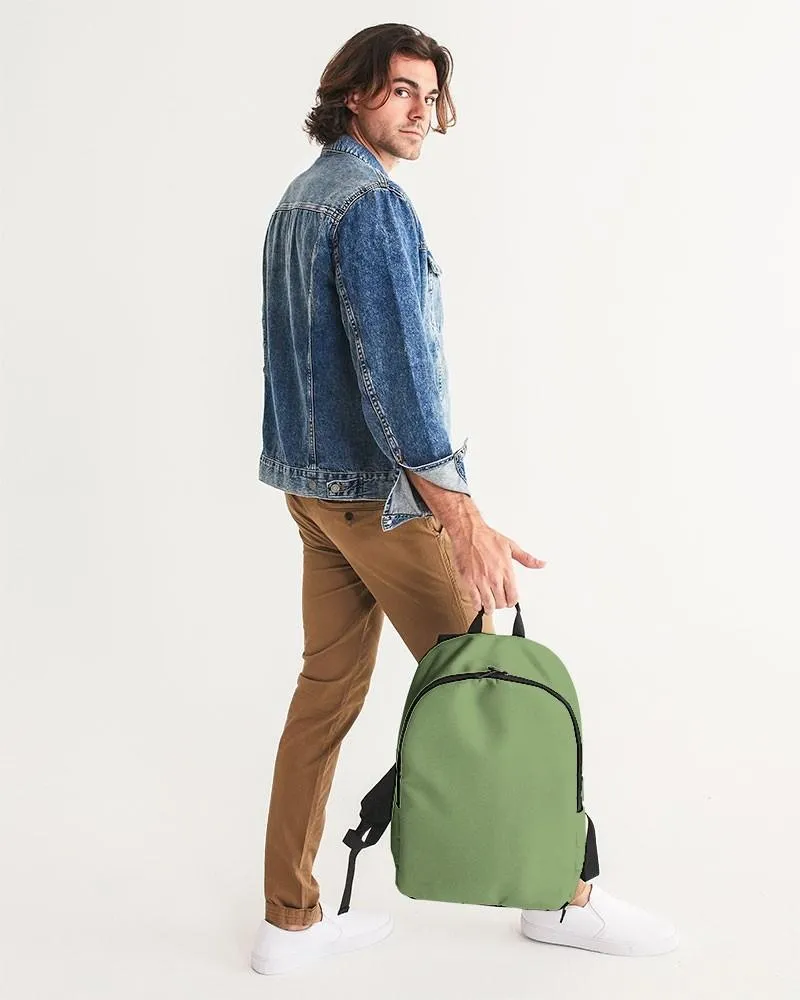 Shaded Pastel Warm Green Waterproof Backpack | C30M0Y60K30