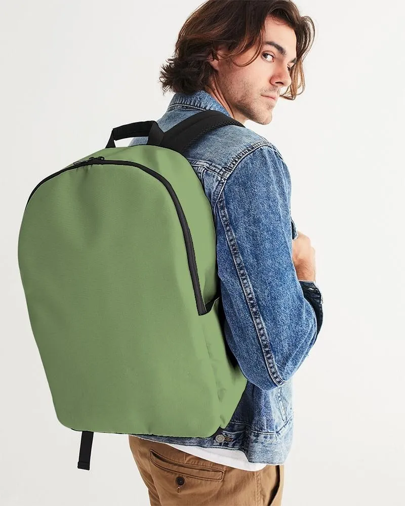 Shaded Pastel Warm Green Waterproof Backpack | C30M0Y60K30