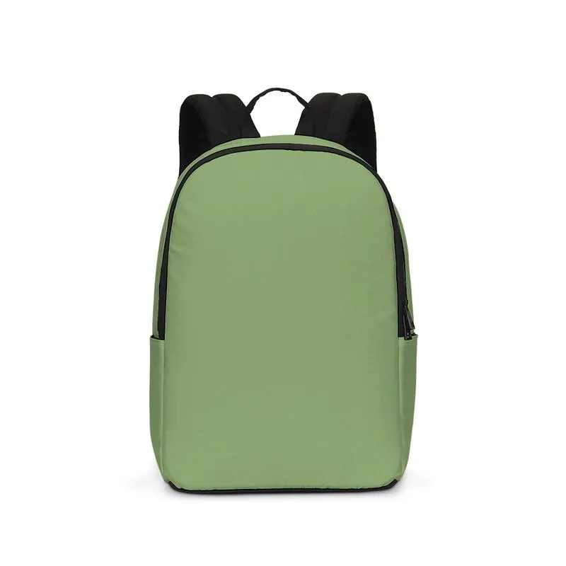 Shaded Pastel Warm Green Waterproof Backpack | C30M0Y60K30