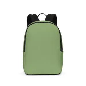 Shaded Pastel Warm Green Waterproof Backpack | C30M0Y60K30