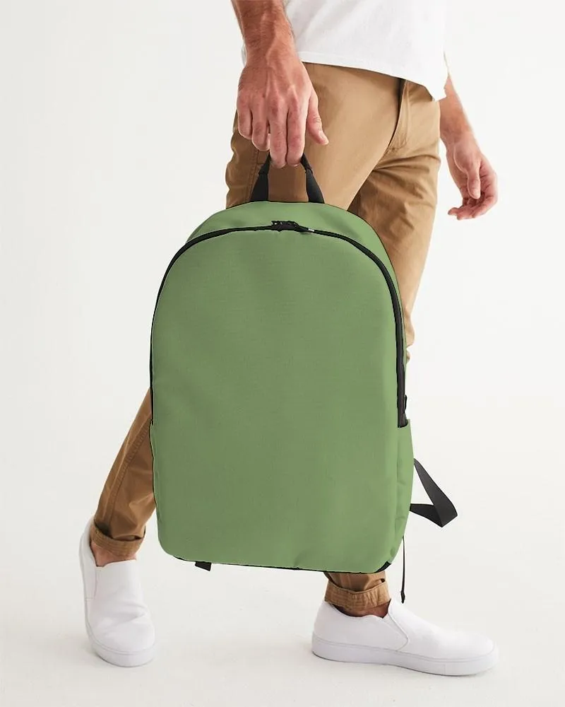 Shaded Pastel Warm Green Waterproof Backpack | C30M0Y60K30