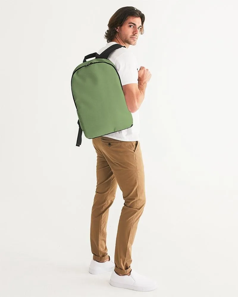 Shaded Pastel Warm Green Waterproof Backpack | C30M0Y60K30