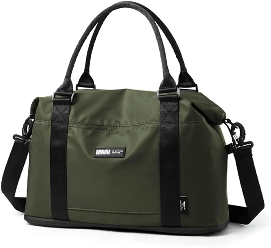 Short Trip Bag Expandable Handbag Men's Luggage Bag Wet And Dry Separation Bag Sports And Fitness Bag(Green)
