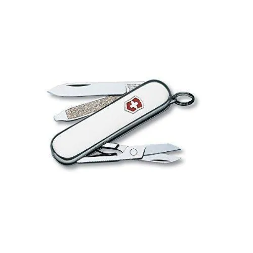 Silver, Powerful Big ticket savings 58mm Classic Army Victorinox Knife, SD Swiss Polished Pocket