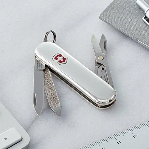 Silver, Powerful Big ticket savings 58mm Classic Army Victorinox Knife, SD Swiss Polished Pocket