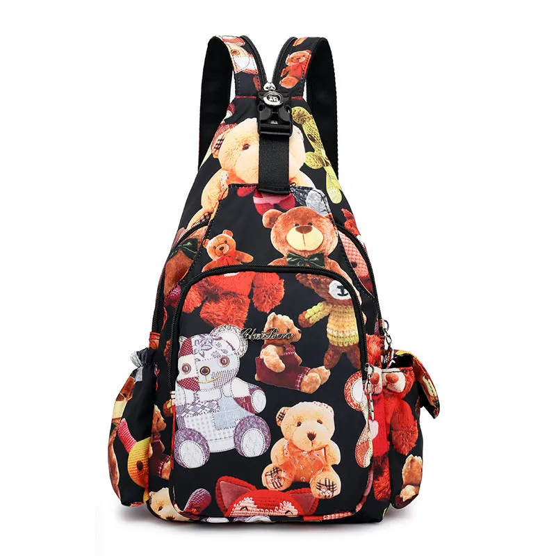 Simple Leisure Waterproof Nylon Cloth Backpack