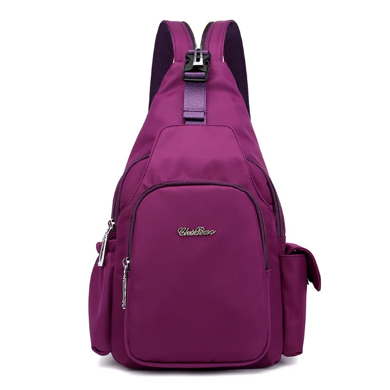 Simple Leisure Waterproof Nylon Cloth Backpack