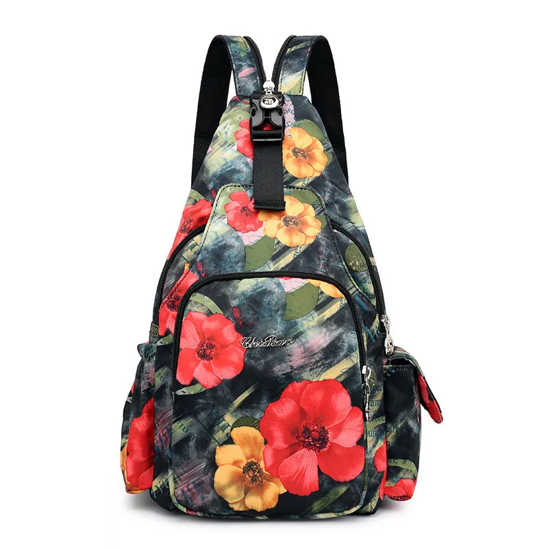 Simple Leisure Waterproof Nylon Cloth Backpack