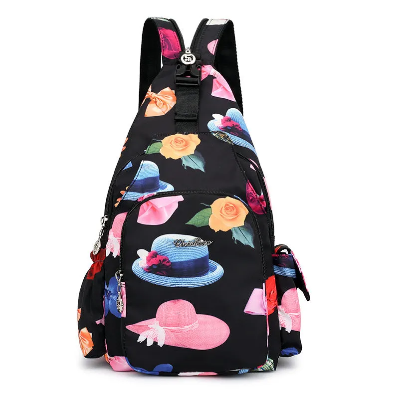 Simple Leisure Waterproof Nylon Cloth Backpack