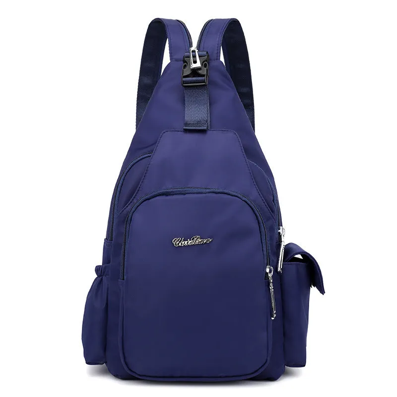 Simple Leisure Waterproof Nylon Cloth Backpack