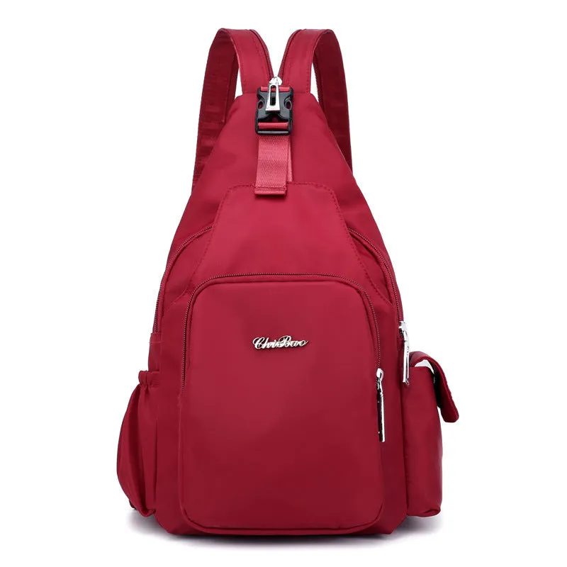 Simple Leisure Waterproof Nylon Cloth Backpack