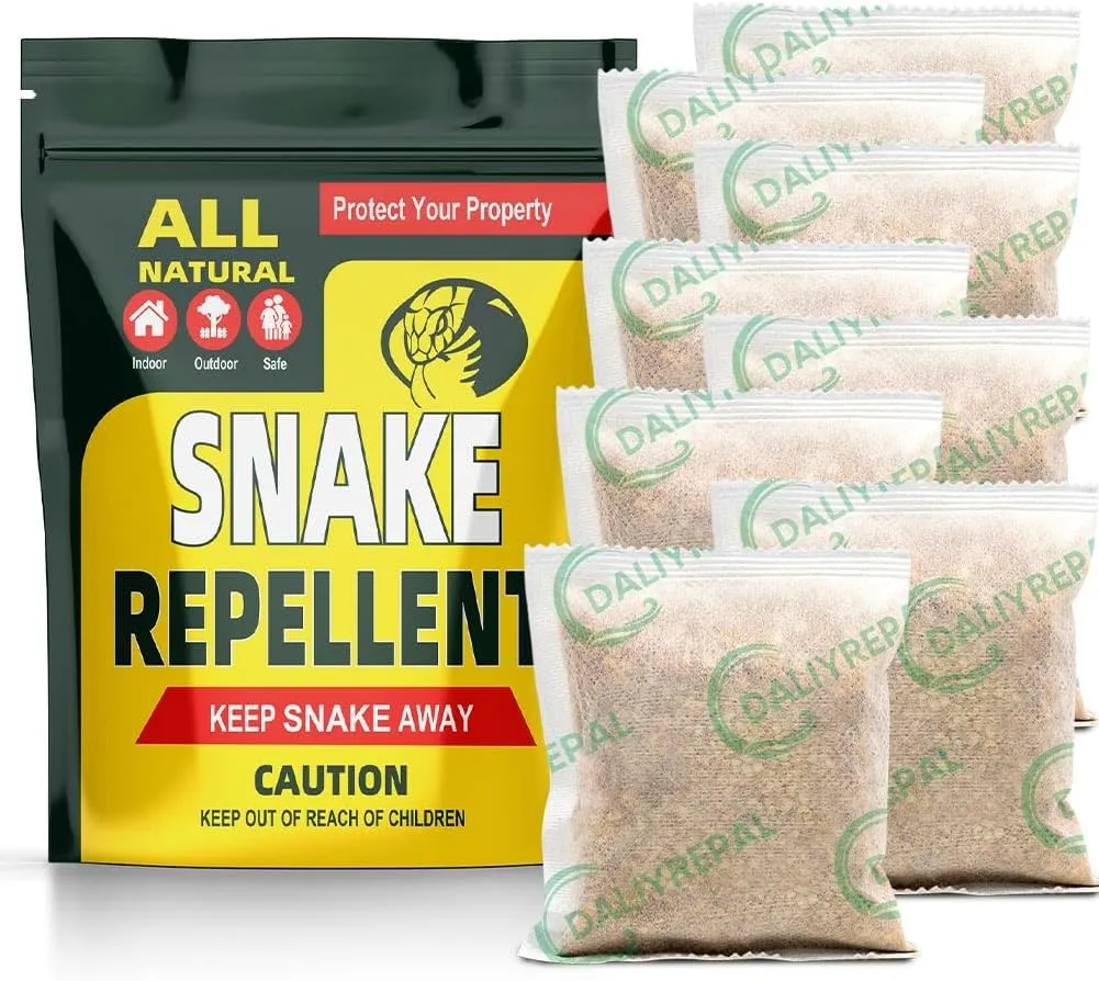 Snake Repellent for Yard Powerful, Snake Repellent for Outdoors Pet Safe, Snake Away Deterrent, Snake Out, Copperhead Snake Repellant, Rattlesnake Repellant 8-Pack