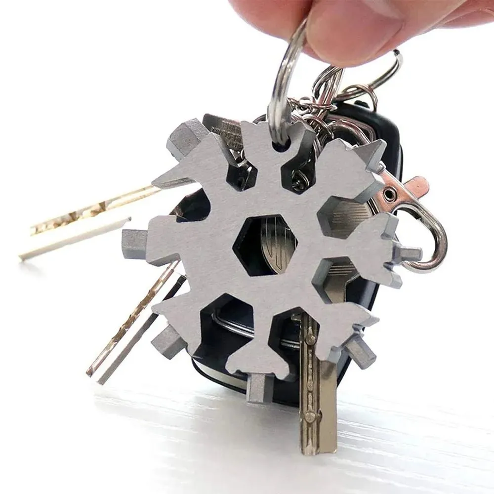 Snowflake Hex Wrench Keyring Multitool