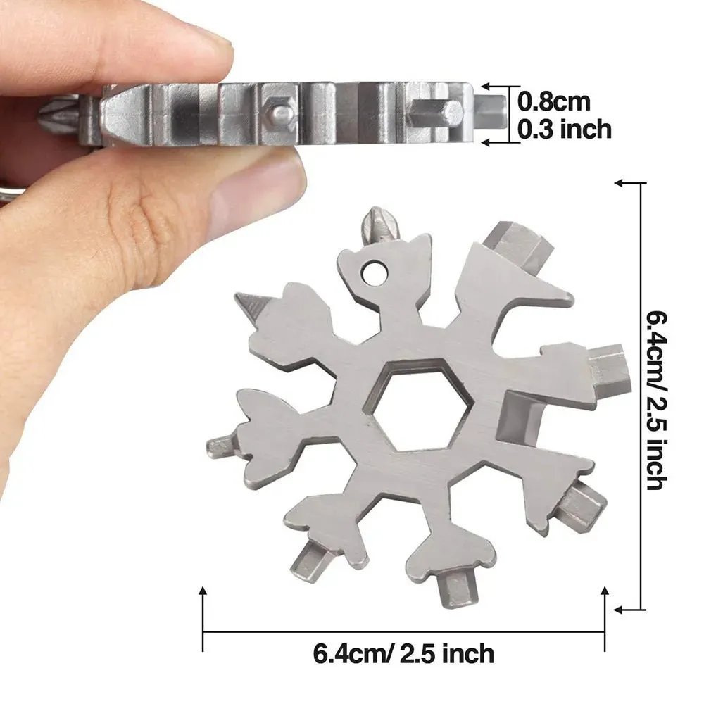 Snowflake Hex Wrench Keyring Multitool