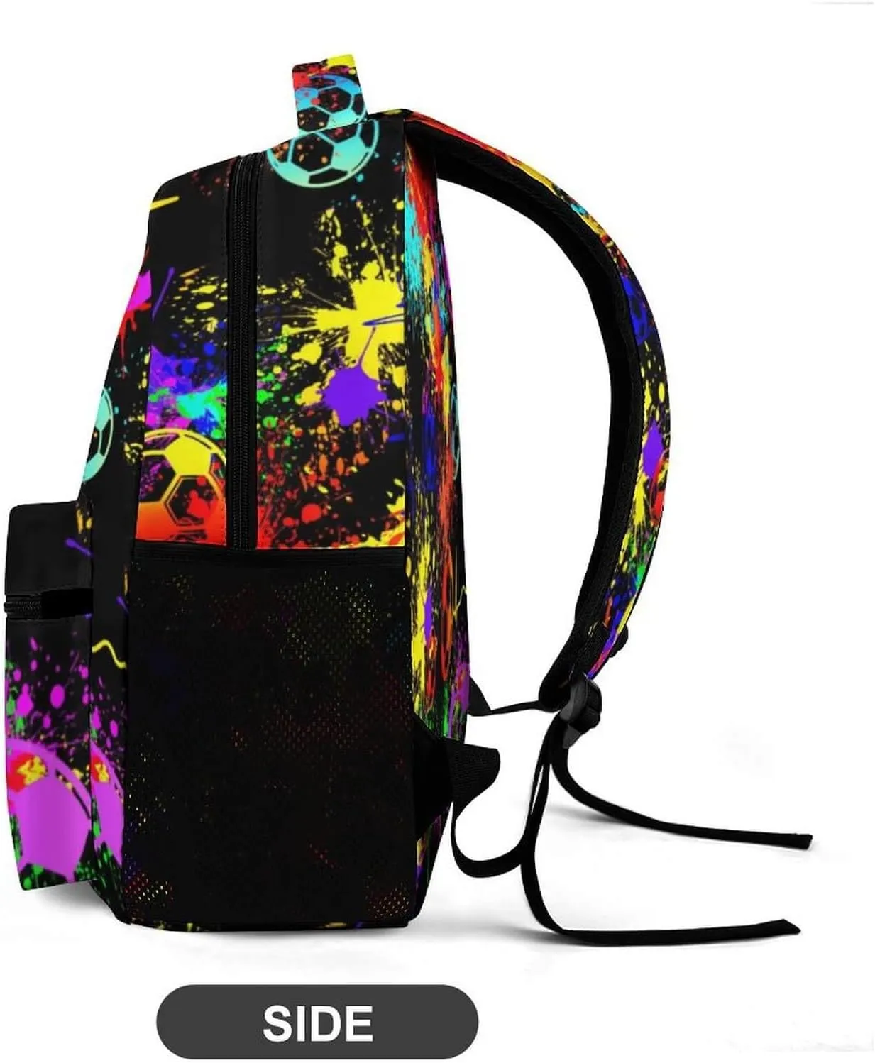 Soccer School Backpack for Kids Girls Boys, 16 Inch Cool Soccer Themed Bookbag, Personality School Backpack for Students Children, sustainable, Lightweight, Large Capacity