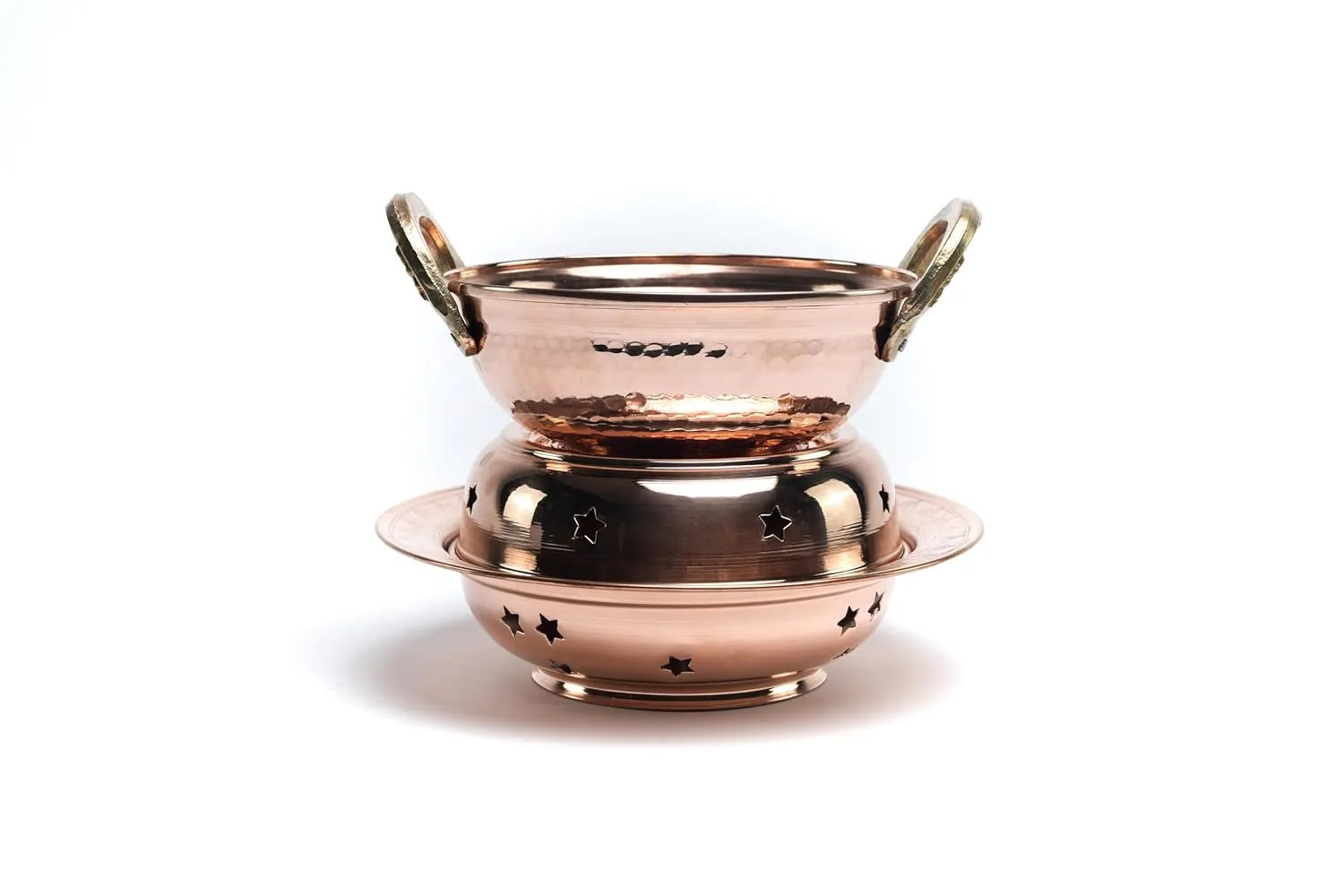 Solid Copper Oil Warmer Pot Set – Ayurvedic Massage Bowl with Stand – Abhyanga Spa Accessory – Unique Father’s Day Gift for Dad, Husband, or Men