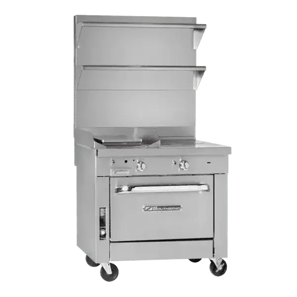 Southbend Commercial Range, 36" W with 4 Burners (1) 12" Griddle and Modular Base - 172,000 BTU – P36N-BBG
