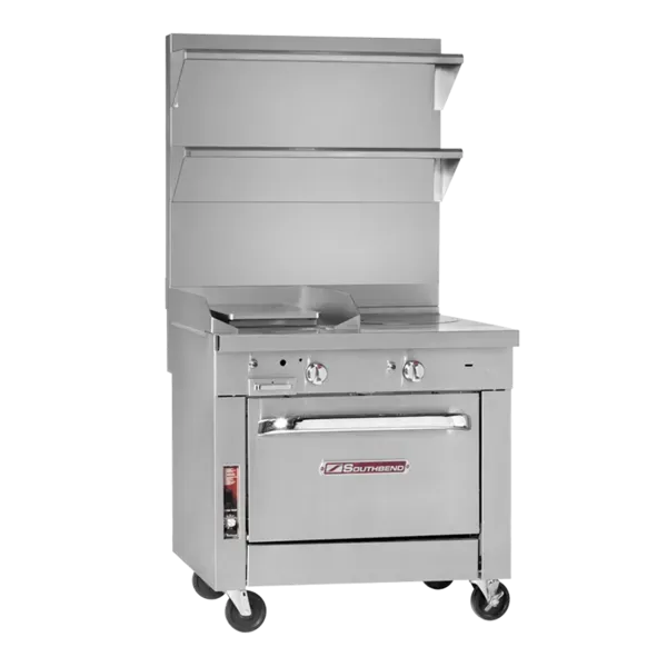 Southbend Platinum Sectional, Gas, 32″, 2 Pyromax Burners, Hot Top Rear Convection Oven – Natural Gas, 175000 Total BTU - P32A-XH-RE