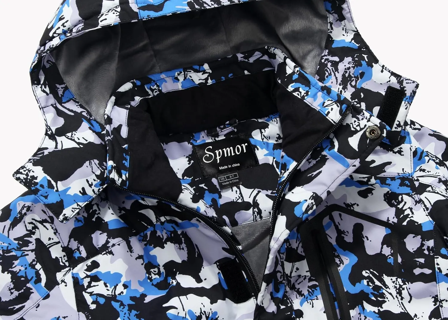 Spmor Boys Waterproof Ski Jacket Warm Coat Windproof Winter Snowboarding Jacket