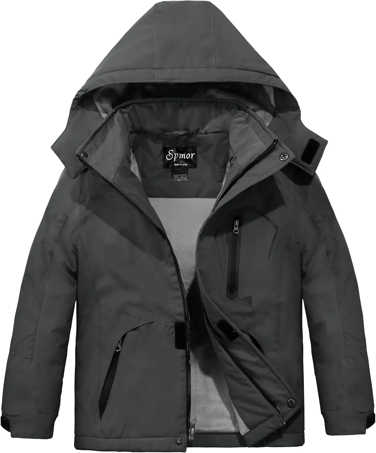 Spmor Boys Waterproof Ski Jacket Warm Coat Windproof Winter Snowboarding Jacket