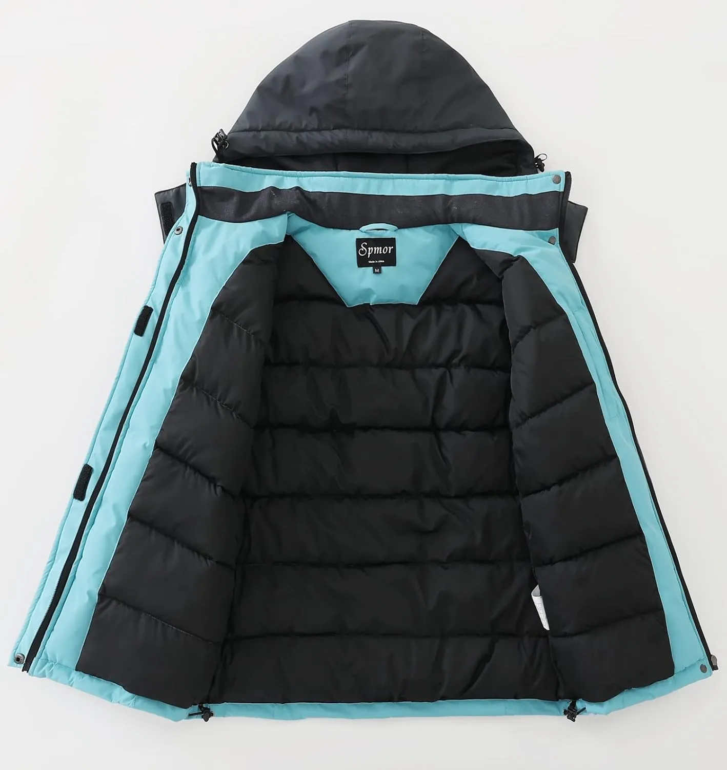 Spmor Women's Waterproof Ski Jacket Hooded Snowboard Coat Warm Winter Snow Jackets