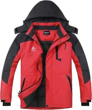 Spmor Women's Waterproof Ski Jacket Hooded Snowboard Coat Warm Winter Snow Jackets