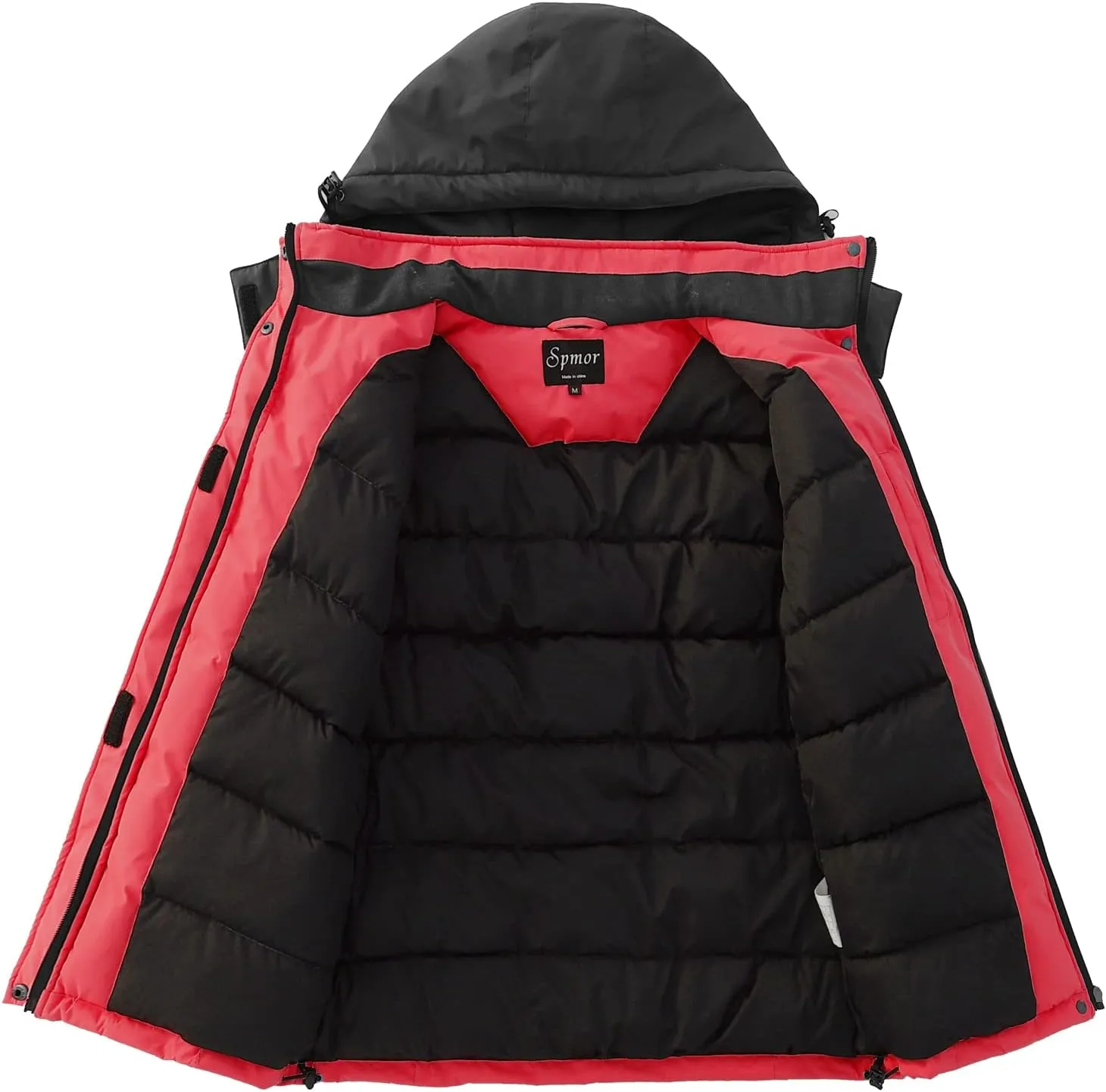 Spmor Women's Waterproof Ski Jacket Hooded Snowboard Coat Warm Winter Snow Jackets