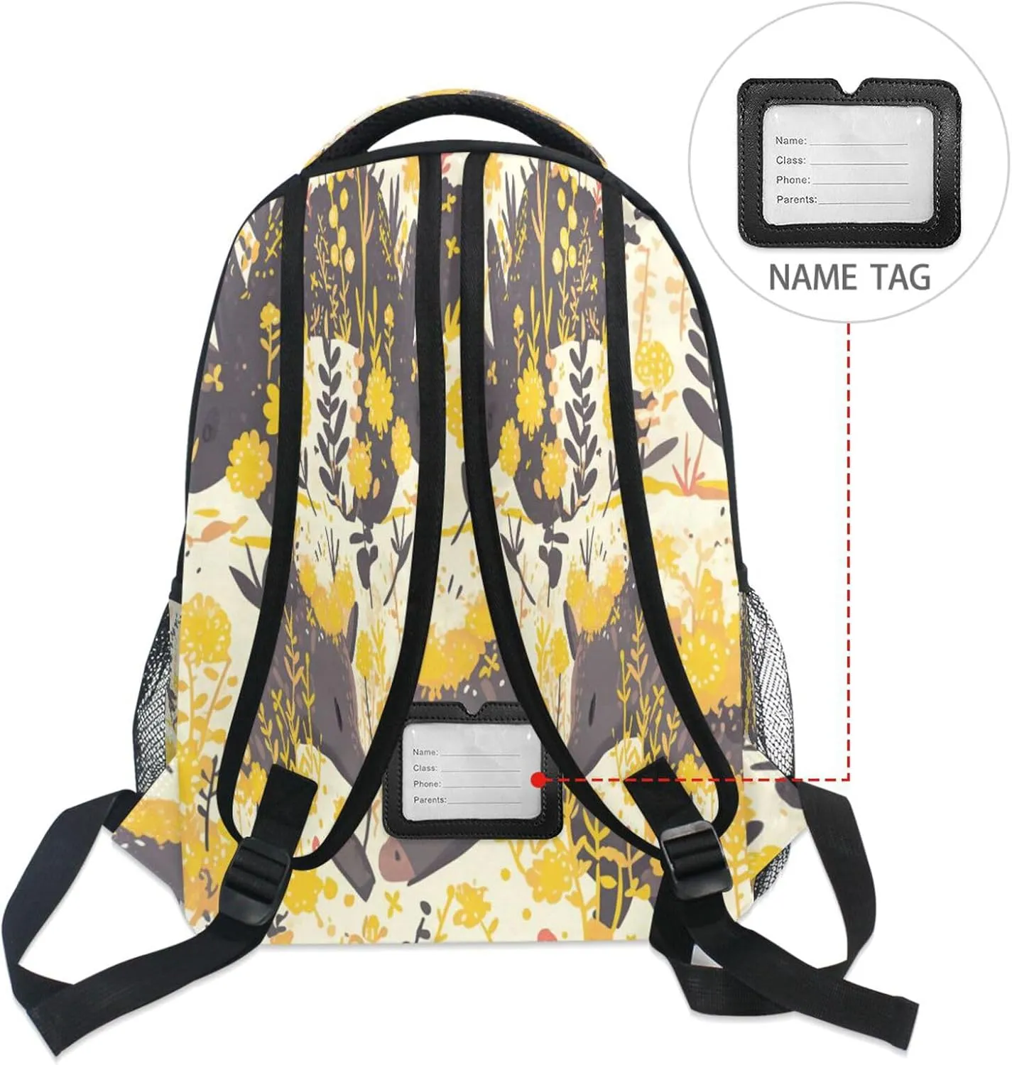 Sport Backpack for Teacher Nurse Fashion Outdoor Backpack with Chest Strap for Business Work College Travel Trip Tapir Yarrow