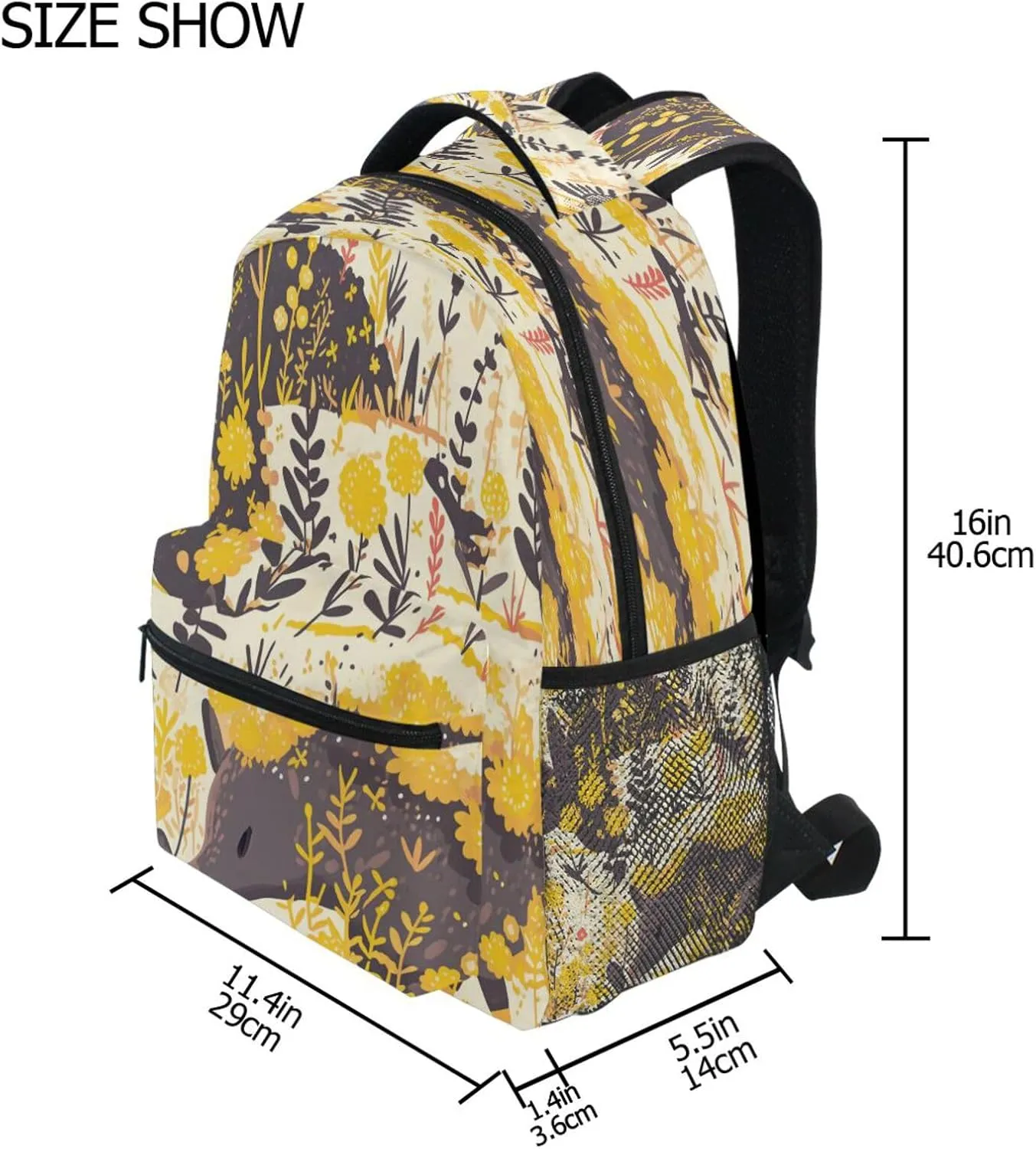 Sport Backpack for Teacher Nurse Fashion Outdoor Backpack with Chest Strap for Business Work College Travel Trip Tapir Yarrow