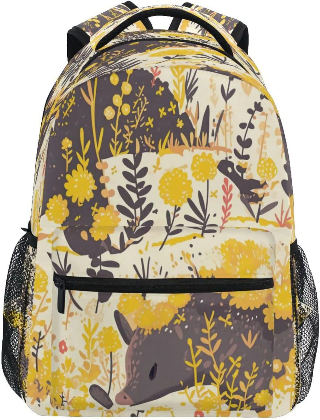 Sport Backpack for Teacher Nurse Fashion Outdoor Backpack with Chest Strap for Business Work College Travel Trip Tapir Yarrow