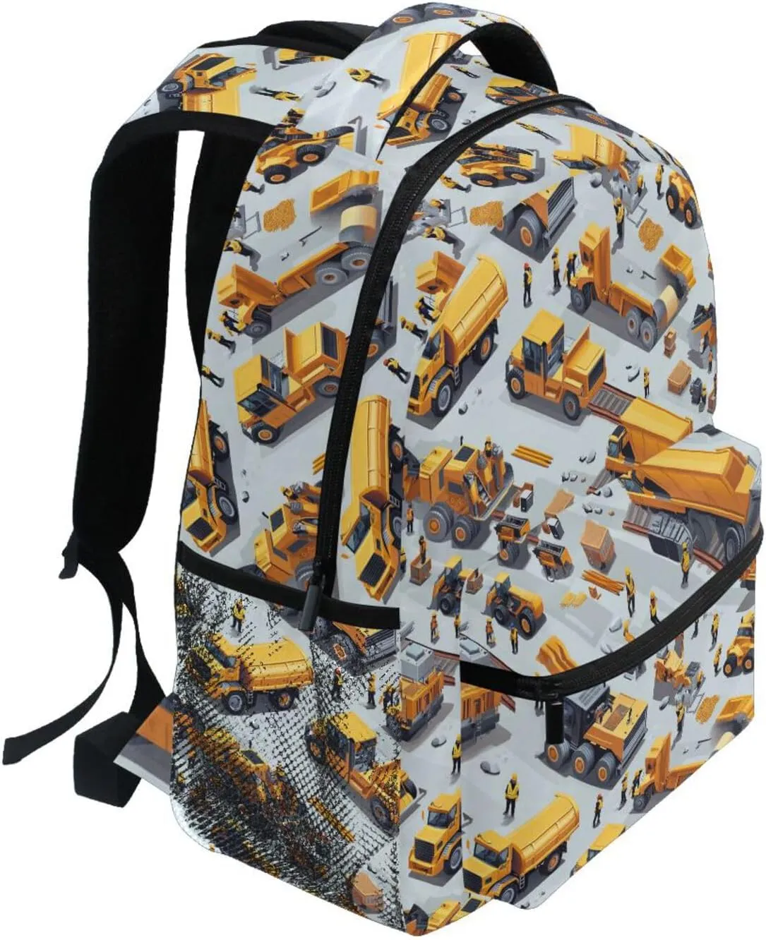 Sport Backpack for Women Men Fashion Personal Backpack with Chest Strap for Business Work College Travel Trip Construction Scene Dump Truck