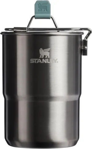 Stanley Wildfare Go 4-Piece Stainless Steel Two Cup Cook Set | 32 oz Pot and Lid with Fold & Lock Handle | 2 Stacking Cups | Camping Essentials for Your Camp Kitchen | BPA-Free | Shale   Charcoal