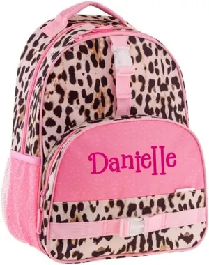 Stephen Joseph Personalized Backpack - Animal Print Book Bag - Cheetah All Over Print - Kids Back to School Supplies - Vacation Daypack - Custom Name