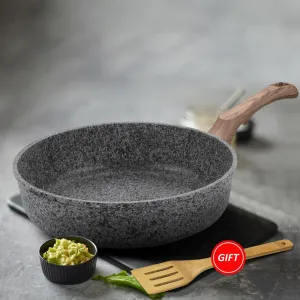 Stone without Nonstick Frying Lid Kitchen Streamlined shipping Voice-controlled Pan