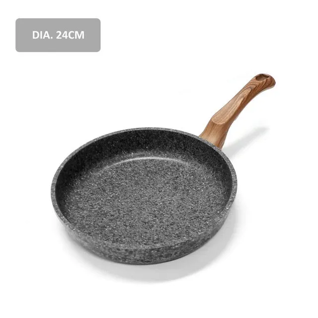 Stone without Nonstick Frying Lid Kitchen Streamlined shipping Voice-controlled Pan