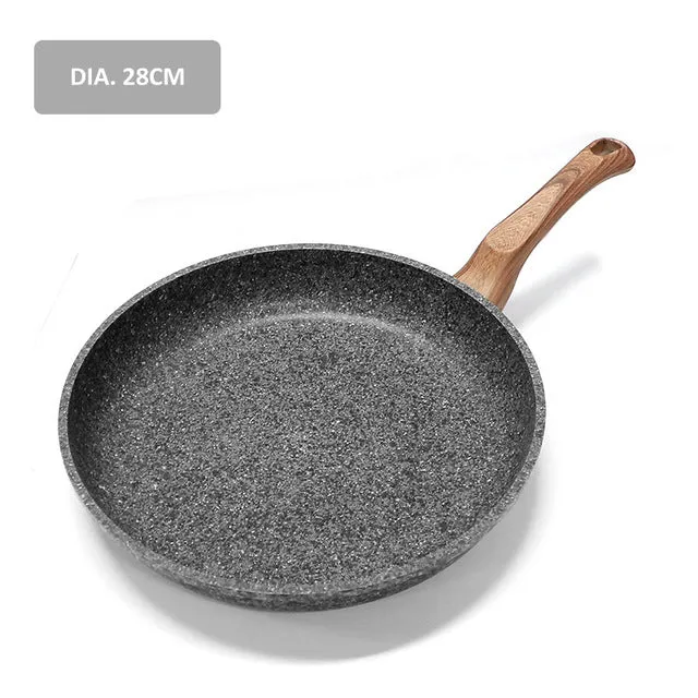 Stone without Nonstick Frying Lid Kitchen Streamlined shipping Voice-controlled Pan