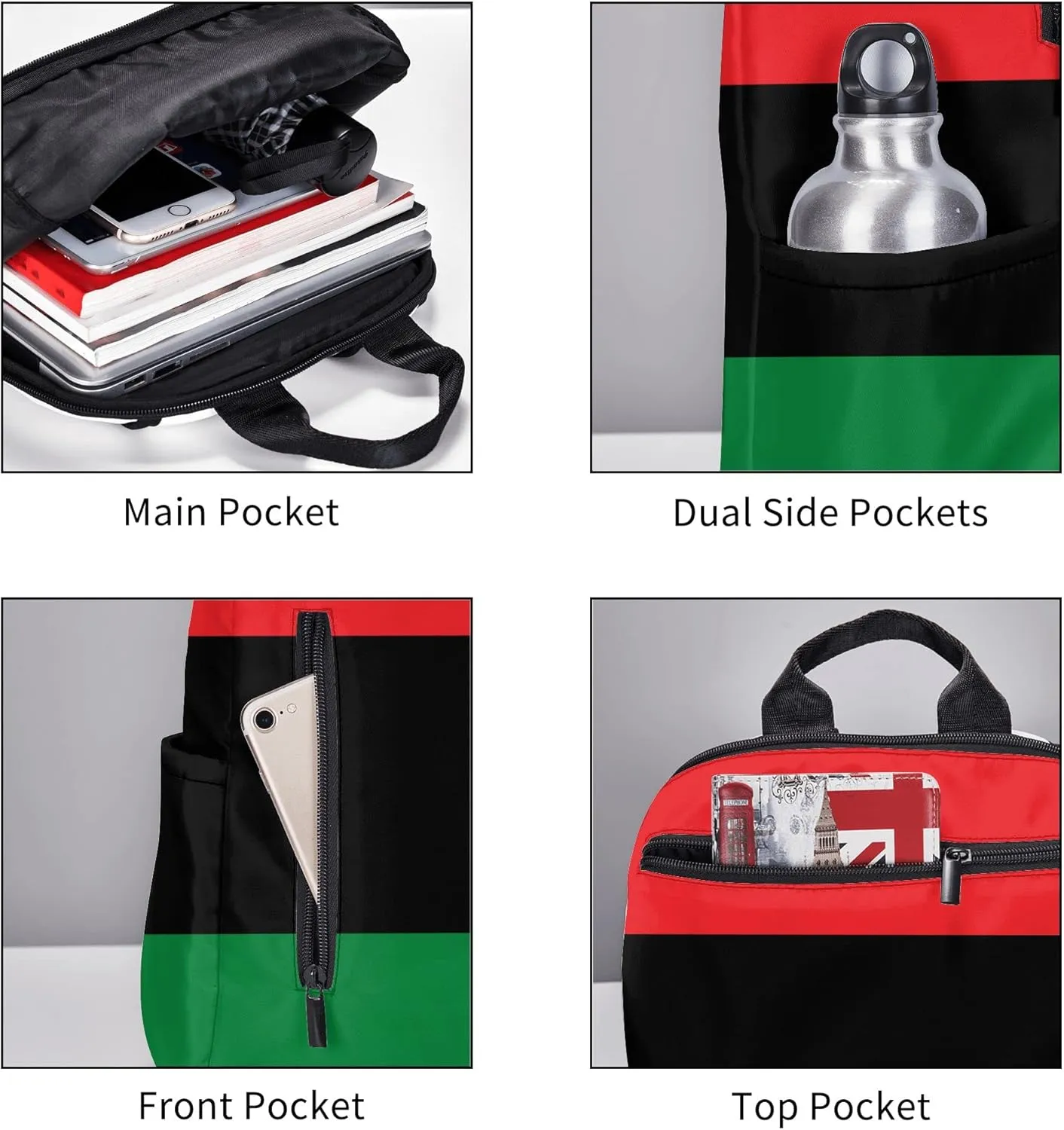 SWEET TANG Black Lives Matter Flag African American Flag Backpack Lightweight Bookbag