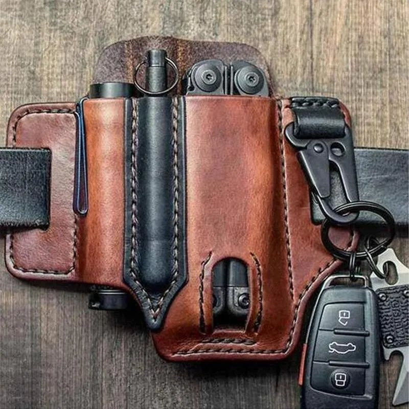 Tactical Multi-Tool Belt PU Leather Bag